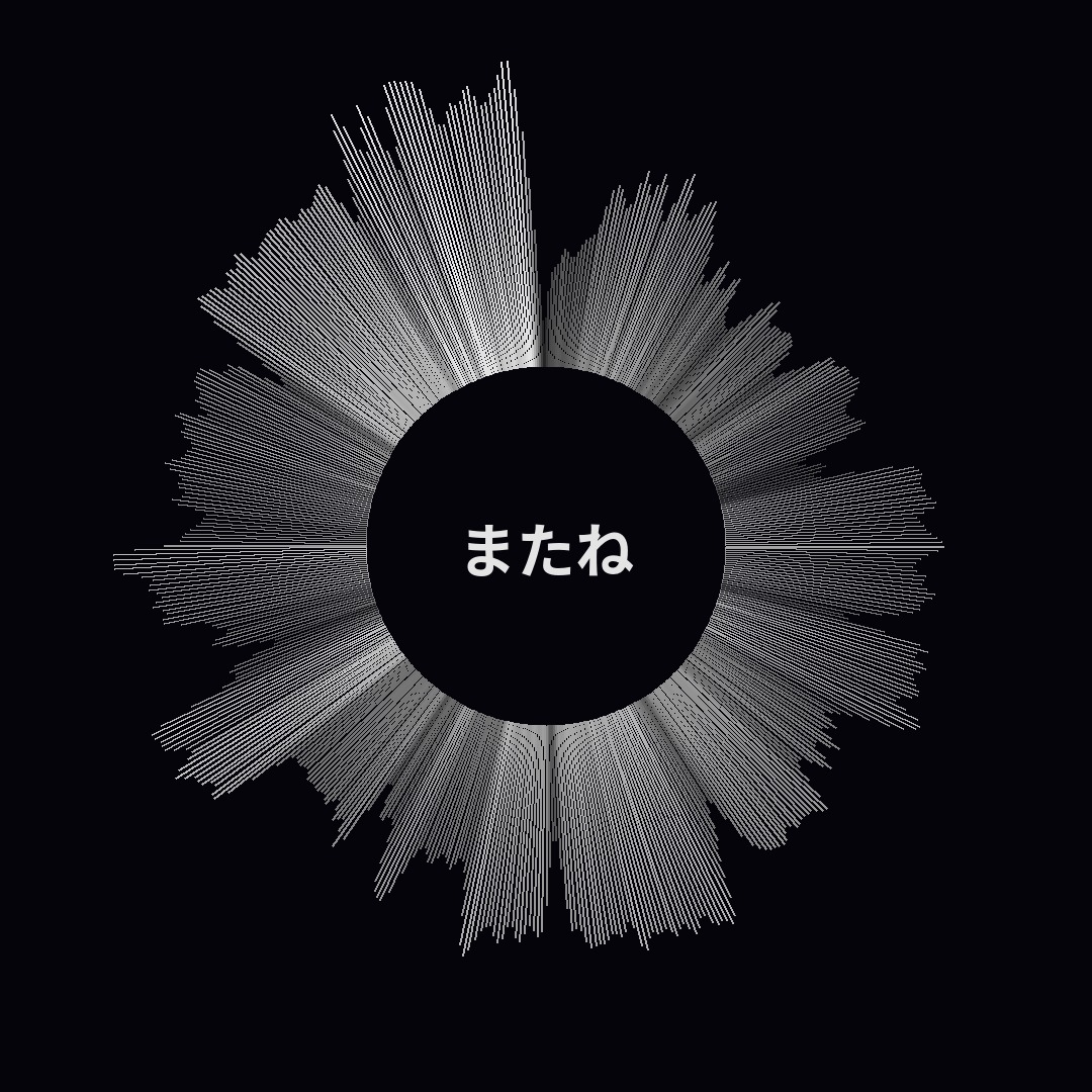 The shape of またね
